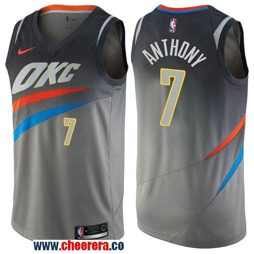 Nike Carmelo Anthony Oklahoma City Thunder gray jersey