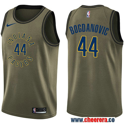 Nike Bojan Bogdanovic Indiana Pacers green Salute To Service jersey