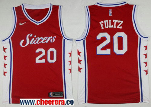 Nike Markelle Fultz Philadelphia 76ers red jersey