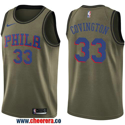 Nike Robert Covington Philadelphia 76ers green Salute To Service jersey