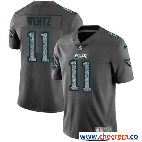 Nike Carson Wentz Philadelphia Eagles gray Fashion Static jersey