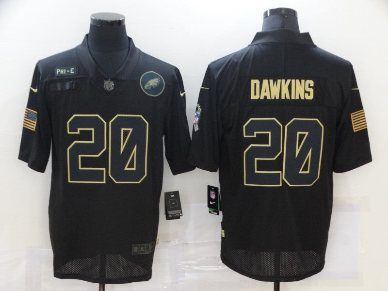 Nike Brian Dawkins Philadelphia Eagles black Salute To Service jersey