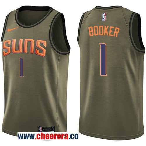 Nike Devin Booker Phoenix Suns green Salute To Service jersey