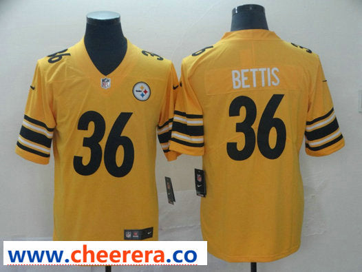 Nike Jerome Bettis Pittsburgh Steelers gold Inverted Legend jersey