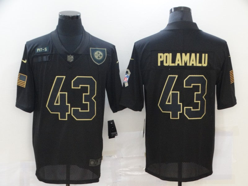 Nike Troy Polamalu Pittsburgh Steelers black Salute To Service jersey