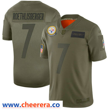 Nike Ben Roethlisberger Pittsburgh Steelers olive Salute To Service jersey
