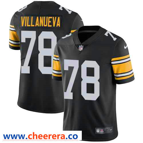 Nike Alejandro Villanueva Pittsburgh Steelers black Vapor jersey