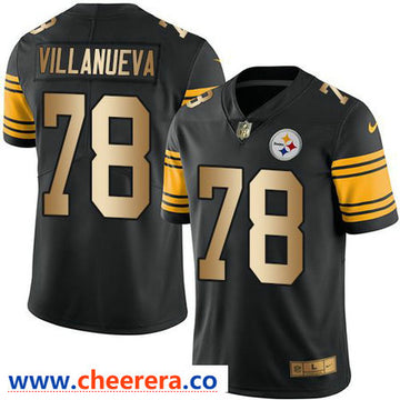 Nike Alejandro Villanueva Pittsburgh Steelers black Color Rush jersey