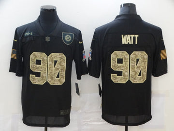 Nike T.J. Watt Pittsburgh Steelers black Salute To Service jersey