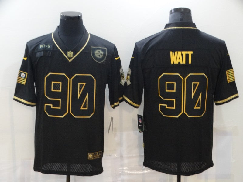 Nike T.J. Watt Pittsburgh Steelers black Salute To Service jersey