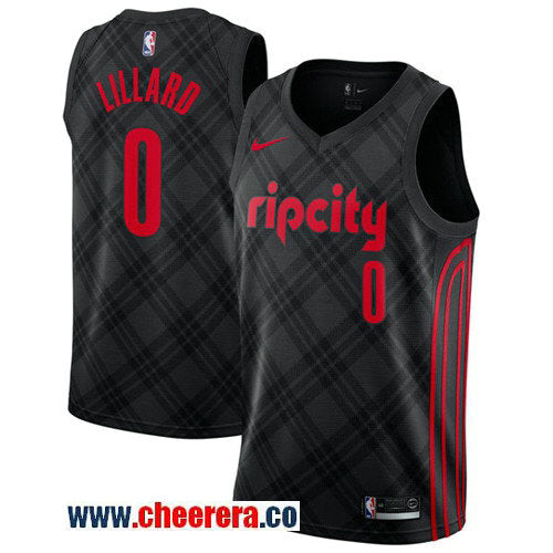 Nike Damian Lillard Portland Trail Blazers black jersey