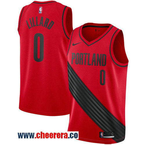 Nike Damian Lillard Portland Trail Blazers red jersey