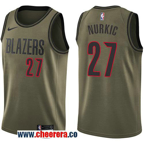 Nike Jusuf Nurkic Portland Trail Blazers green Salute To Service jersey