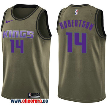 Nike Oscar Robertson Sacramento Kings green Salute To Service jersey