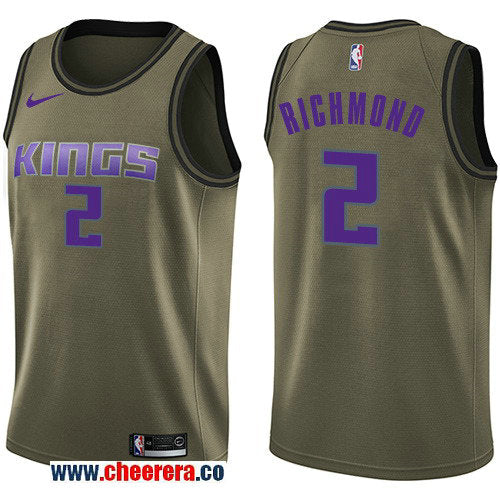 Nike Mitch Richmond Sacramento Kings green Salute To Service jersey