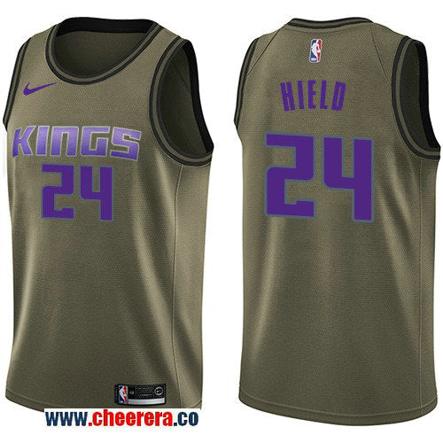 Nike Buddy Hield Sacramento Kings green Salute To Service jersey