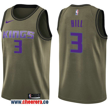 Nike George Hill Sacramento Kings green Salute To Service jersey