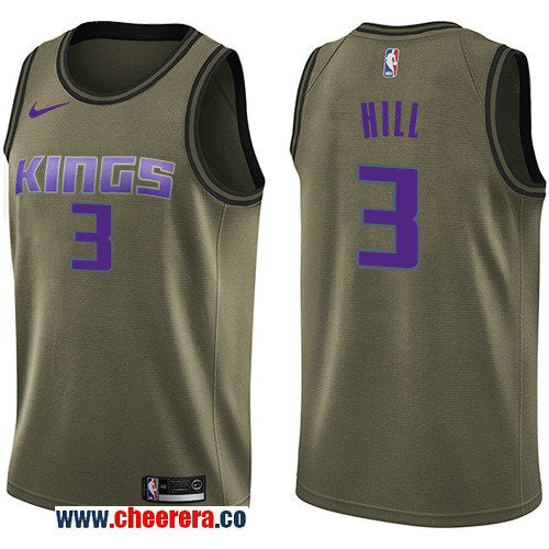 Nike George Hill Sacramento Kings green Salute To Service jersey