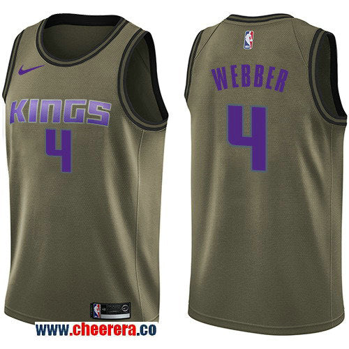 Nike Chris Webber Sacramento Kings green Salute To Service jersey