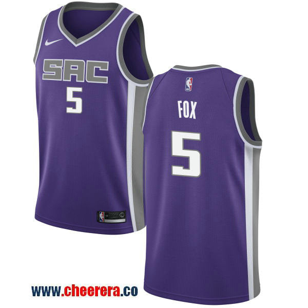 Nike De'Aaron Fox Sacramento Kings purple jersey