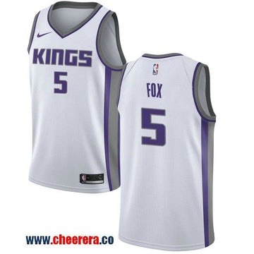 Nike De'Aaron Fox Sacramento Kings white jersey