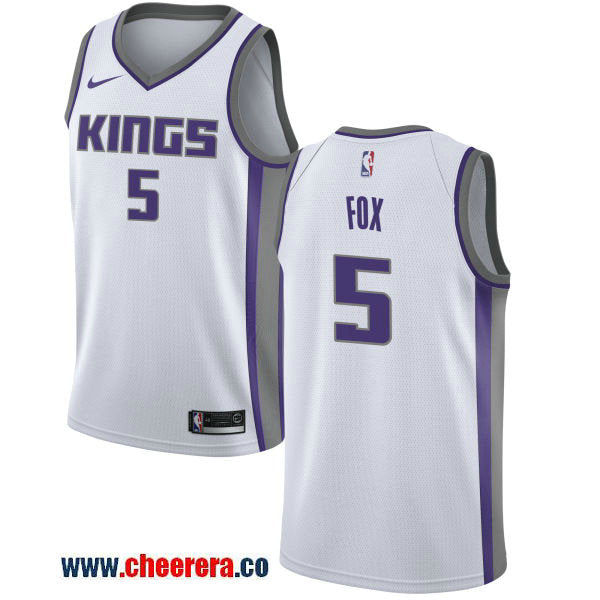 Nike De'Aaron Fox Sacramento Kings white jersey