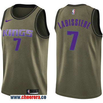 Nike Skal Labissiere Sacramento Kings green Salute To Service jersey