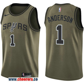 Nike Kyle Anderson San Antonio Spurs green Salute To Service jersey
