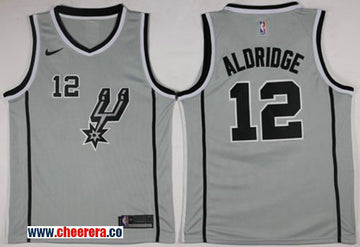 Nike LaMarcus Aldridge San Antonio Spurs silver jersey