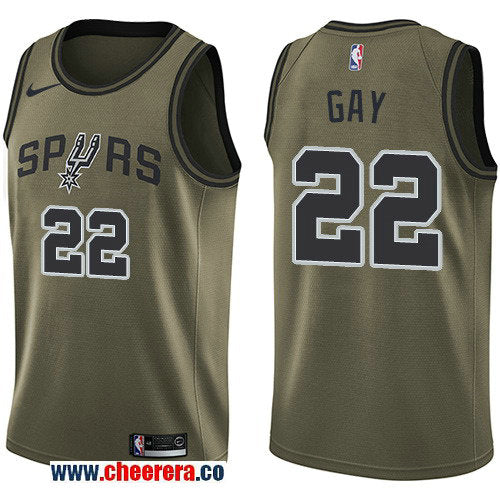 Nike Rudy Gay San Antonio Spurs green Salute To Service jersey