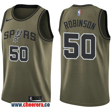 Nike David Robinson San Antonio Spurs green Salute To Service jersey