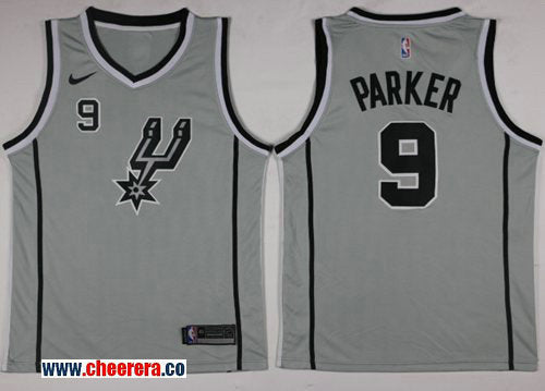 Nike Tony Parker San Antonio Spurs silver jersey