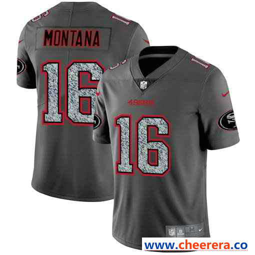 Nike Joe Montana San Francisco 49ers gray Fashion Static jersey