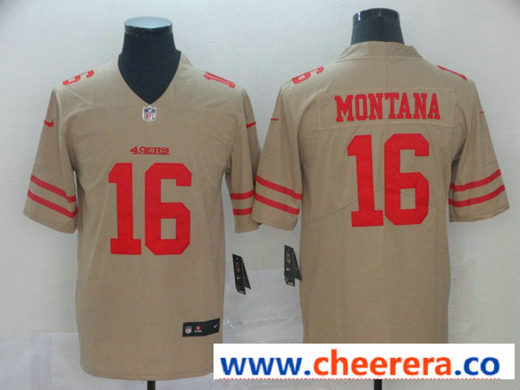 Nike Joe Montana San Francisco 49ers gold Inverted Legend jersey
