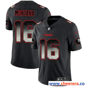 Nike Joe Montana NFL San Francisco 49ers black Pro Line jersey