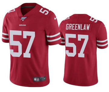Nike Dre Greenlaw San Francisco 49ers red Vapor jersey
