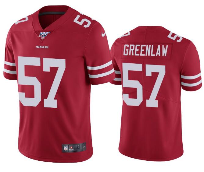 Nike Dre Greenlaw San Francisco 49ers red Vapor jersey