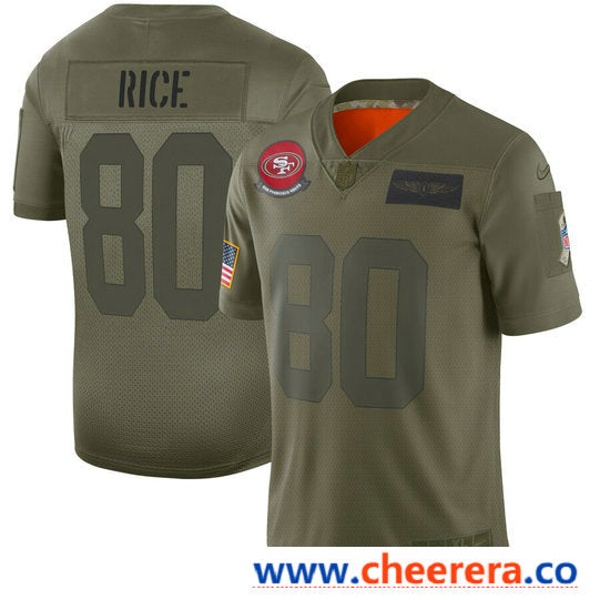 Nike Jerry Rice San Francisco 49ers olive Salute To Service jersey