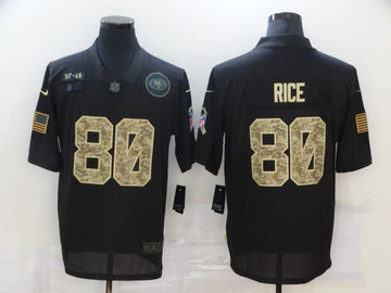 Nike Jerry Rice San Francisco 49ers black Salute To Service jersey