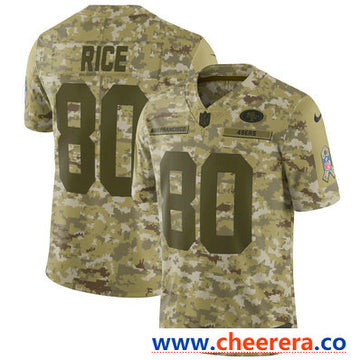 Nike Jerry Rice San Francisco 49ers camo Salute To Service jersey