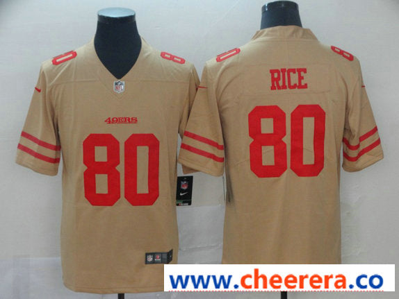 Nike Jerry Rice San Francisco 49ers cream Inverted Legend jersey
