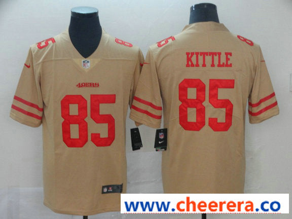 Nike George Kittle San Francisco 49ers cream Inverted Legend jersey