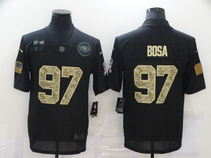 Nike Nick Bosa San Francisco 49ers black Salute To Service jersey