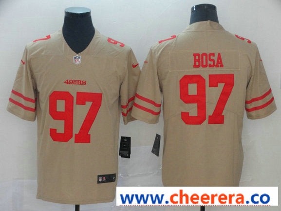 Nike Nick Bosa San Francisco 49ers cream Inverted Legend jersey