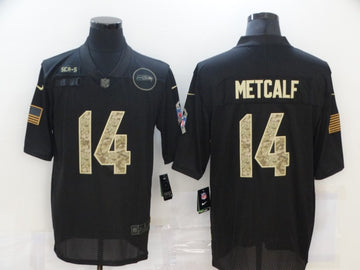 Nike DK Metcalf Seattle Seahawks black Salute To Service jersey