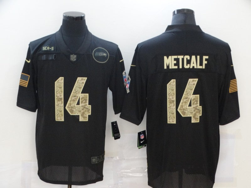 Nike DK Metcalf Seattle Seahawks black Salute To Service jersey