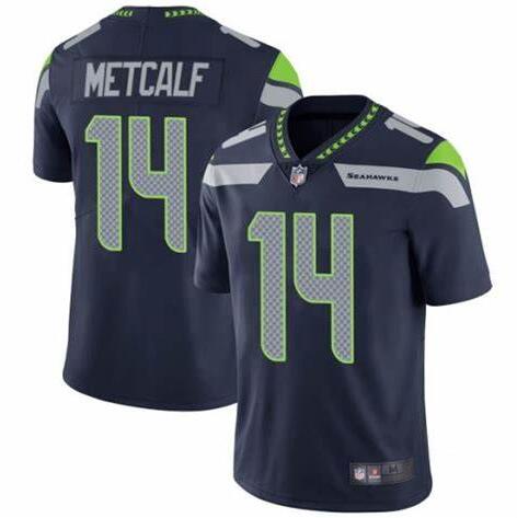 Nike DK Metcalf Seattle Seahawks navy Vapor jersey