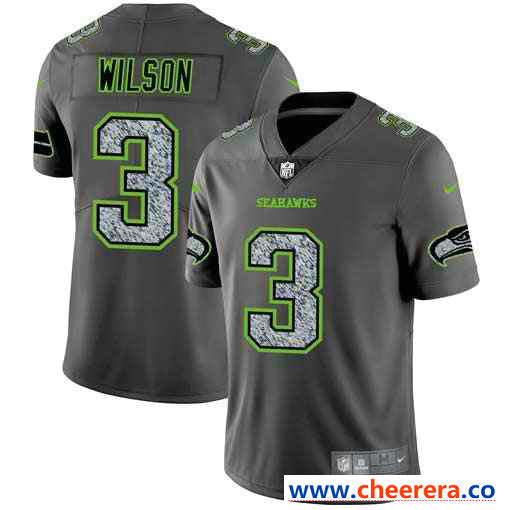 Nike Russell Wilson Seattle Seahawks gray Fashion Static jersey