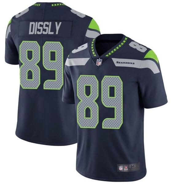 Nike Will Dissly Seattle Seahawks navy Vapor jersey