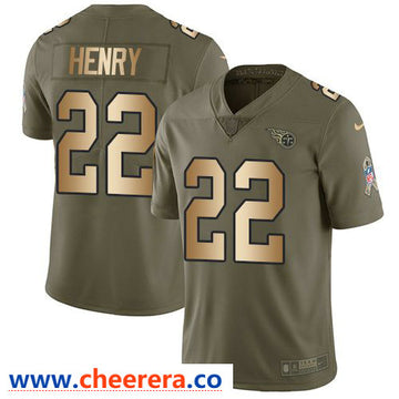 Nike Derrick Henry Tennessee Titans olive Salute To Service jersey